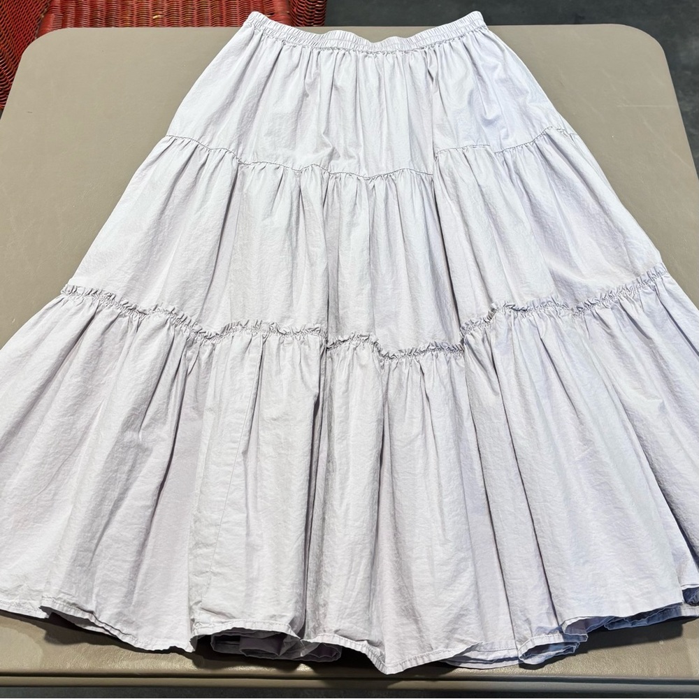 UO Cotton Tiered Purple Skirt